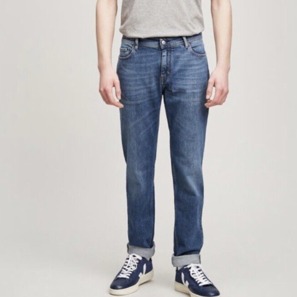 ACNE STUDIOS Bla Konst Land Mid Blue Jeans Men's W31/L25 Skinny/Ankle Fit